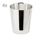 EDZARD 4er Set Schnapsbecher Boy, edel versilbert, H&ouml;he 4,5 cm, F&uuml;llmenge 2 cl