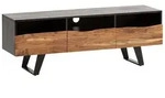 KADIMA DESIGN Lowboard Akazie Massivholz 140x50x40 cm Baumkante TV-Kommode...