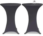 vidaXL Tischhusse Stretchhusse 2 Stk 80 cm Anthrazit