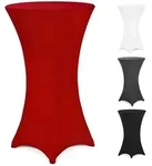 DETEX&reg; Stehtischhusse Rot 70-75cm Verst&auml;rkter Fu&szlig;bereich 30&deg;C Waschbar...