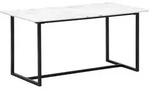 KADIMA DESIGN Esszimmertisch 120x60x76 cm K&uuml;chentisch Wei&szlig; in Marmor-Optik...