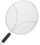 Relaxdays Spritzschutz f&uuml;r Pfannen, Fettsieb Edelstahl, Durchmesser 33 cm,