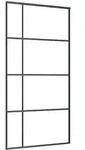 vidaXL Schiebet&uuml;r ESG Glas und Aluminium mattiert 102,5x205 cm Schwarz