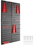 TecTake GmbH tectake 4 St&uuml;ck Werkzeuglochwand JONAH Metall 160 x 60 cm 34-teiliges