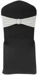 vidaXL 25 x Stretch Stuhlschleifen + Diamant Schnalle cremefarben