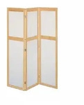 Relaxdays Paravent, 3-teilig, faltbarer Raumtrenner, HxB: 168x135,5 cm, Kunststoff &