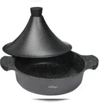 Aluguss Tajine Tagine &Oslash;28cm Induktion Silikongriffe Gartopf Dampfgarer Br&auml;ter