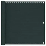 vidaXL Balkonsichtschutz Dunkelgr&uuml;n 75 x 700 cm HDPE und Aluminium