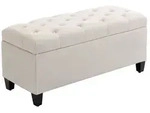 HOMCOM - Sitzbank - 100B x 40T x 44H cm - wei&szlig;