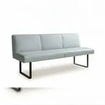 KAWOLA Esszimmerbank ELEEN Leder hellblau 203cm