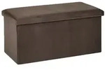 Relaxdays Sitzbank mit Stauraum, Samtbezug, 80 L, Flur, Wohnzimmer, gepolstert,