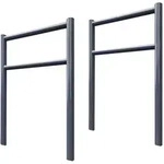 Baumarktplus 2x Fahrradanlehnb&uuml;gel mit Knieholm 115x75 cm Stahl pulverbeschichtet &Oslash;