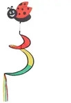 Relaxdays Windspiel Spirale, 3er Set, Tiermotive, Deko-Windspiel f&uuml;r drau&szlig;en,