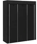 HOMCOM - Stoffschrank - 125L x 43B x 162,5H cm - schwarz