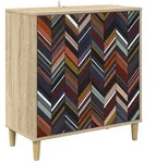 vidaXL Sideboard OMMEN Sonoma 69 x 33 x 75 cm Holzwerkstoff