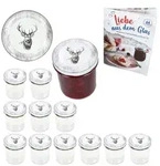 12er Set Sturzglas 350ml Einmachglas + TO-Deckel 82 Alois Hirsch + Heft