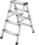 TecTake GmbH tectake Doppelseitige Trittleiter Aluminium, klappbar, rutschfest...