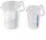 thermohauser Messbecher m. geschlossenem Griff, 5000 ml, Kunststoff PP, blaue Skala