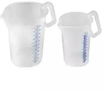thermohauser Messbecher m. geschlossenem Griff, 2000 ml, Kunststoff PP, blaue Skala