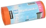 Starpak 500 M&uuml;lls&auml;cke, HDPE 70 l 100 cm x 58 cm orange