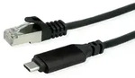 ROLINE USB-C zu Gigabit Ethernet Konverterkabel, schwarz, 2 m