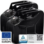 BW&reg; Kraftstoffkanister Metall Benzinkanister 2x 10 Liter mit Schraubverschluss...