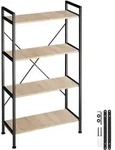 tectake Regal Leeds 67,5x31,5x121,5cm Industrial Holz Hell, Eiche Sonoma