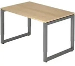 b&uuml;m&ouml; h&ouml;henverstellbarer Schreibtisch R-Serie 120x80 cm in Eiche, Gestell in