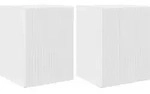 vidaXL TV-Wandschrank Wandmontiert 2 pcs Gl&auml;nzend Wei&szlig; 30 x 31 x 40 cm