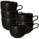Seltmann Weiden Liberty Velvet Black Milchkaffeetasse 400 ml 6er Set