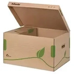 10x Esselte 623918 Archiv Container ECO mit Deckel Karton naturbraun