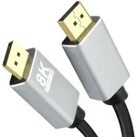 Helos Anschlusskabel, DisplayPort Stecker/Stecker, PREMIUM 8K, 3,0m, schwarz