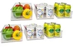 Intirilife 6-teiliges K&uuml;hlschrank Boxen Set Durchsichtige Vorratsschrank Organizer -