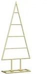 vidaXL Metall Weihnachtsbaum Gold 60cm Pulverbeschichteter Stahl