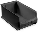 ESD-Sichtlagerkasten pro-line B4, PP, 200 x 350 x 150 mm, schwarz, VE = 12 St.