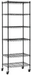 PROREGAL Gitterregal HADES mit Rollen & 6 Gitterb&ouml;den | HxBxT 160x60x40cm |...