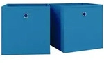 VCM Aufbewahrungsbox Boxas Blau H. 28 x B. 27 x T. 27 cm