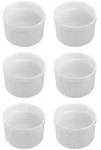 Intirilife 6-teiliges Set Souffl&eacute;formen Auflauff&ouml;rmchen aus Porzellan in Wei&szlig; mit