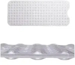 Relaxdays Badewannenmatte, mit Saugn&auml;pfen, PVC, Kinder & Erwachsene, BxT: 97x39 cm,