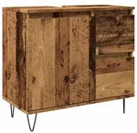 vidaXL Waschbeckenunterschrank Altholz-Optik 65x33x60 cm Holzwerkstoff