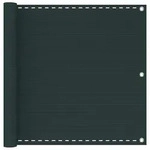 vidaXL Balkonsichtschutz Dunkelgr&uuml;n 90 x 700 cm HDPE und Aluminium