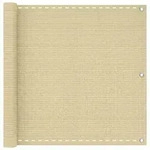 vidaXL Balkonsichtschutz Beige 75 x 800 cm HDPE und Aluminium