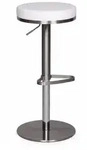 KADIMA DESIGN Barhocker WL1.294 Wei&szlig; Edelstahl h&ouml;henverstellbare Sitzh&ouml;he 57...