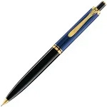 Pelikan D400, Schwarz, Blau, Gold, Harz, Schwarz, 0,7 mm, Rund, Einziehbar
