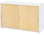 b&uuml;m&ouml; Schiebet&uuml;renschrank 2OH - Aktenschrank abschlie&szlig;bar, Sideboard Schrank...