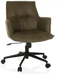 Home Office Stuhl / Drehstuhl SOLAO LIFE Stoff gr&uuml;n hjh LIVING
