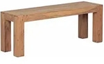 Sitzbank Landhaus-Stil: Massivholz Akazie, 200 kg Belastung, handgefertigt....