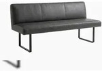 KAWOLA Esszimmerbank ELEEN Leder schwarz 243cm