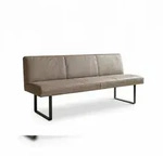 KAWOLA Esszimmerbank ELEEN Leder grau 223cm
