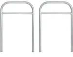 Baumarktplus 2x Fahrradanlehnb&uuml;gel 115 x 78 cm Stahl feuerverzinkt &Oslash; 49 mm zum